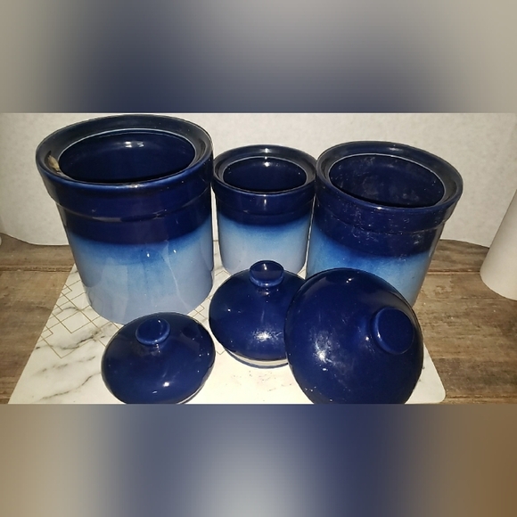 Sango Blue Gradient Food Storage Canisters - Picture 2 of 3
